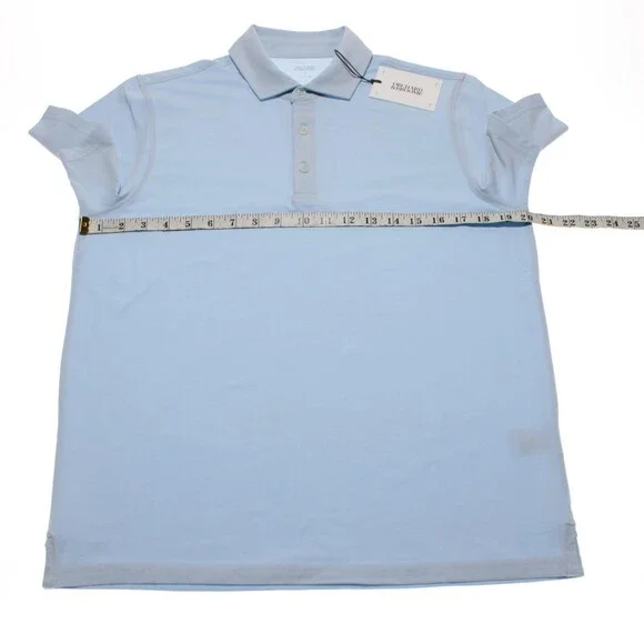 Orchard & Broome NWT Grand Stretch Polo Shirt Size S in Blue Cotton & Spandex